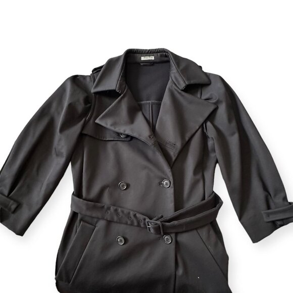 Miu Miu Fall Winter 2007 Black Belted Trench Coat Size 42 IT / US 6 - Picture 7 of 13